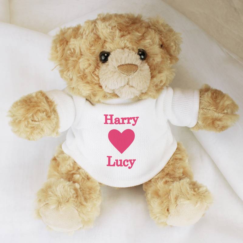 Personalised Love Heart Jumper Bear