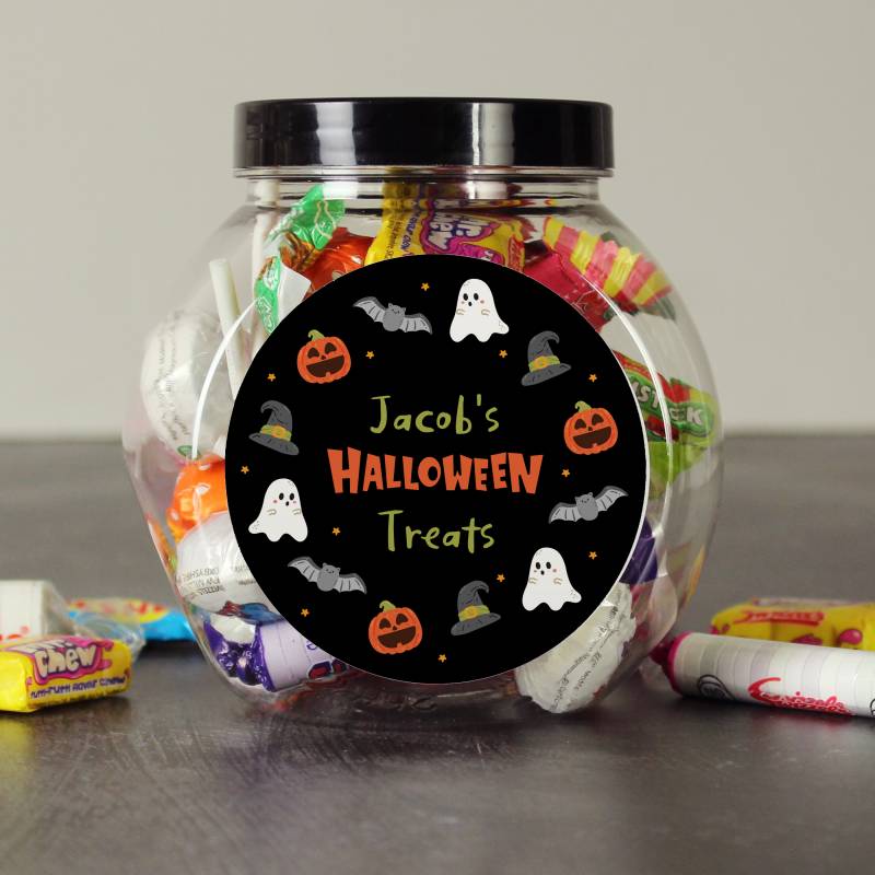 Personalised Halloween Icons Sweet Jar