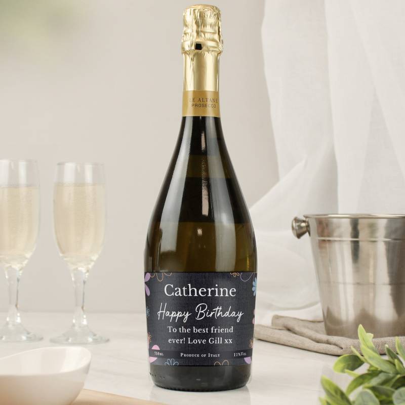 Personalised Daisy Prosecco