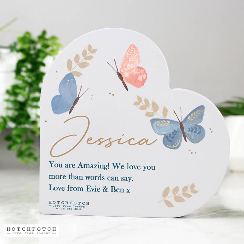 Personalised Butterfly Heart Ornament