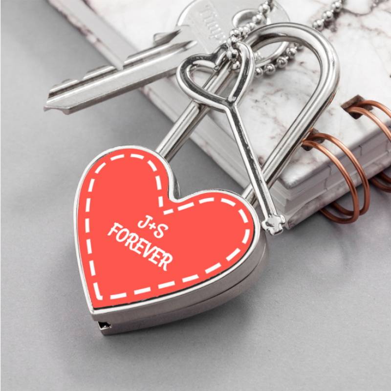 Personalised Heart Padlock